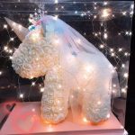Ivory Rose Unicorn Lighted Display Box