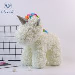 White Rose Unicorn Decorative Figure