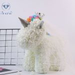 White Rose Unicorn Crown Veil Figure