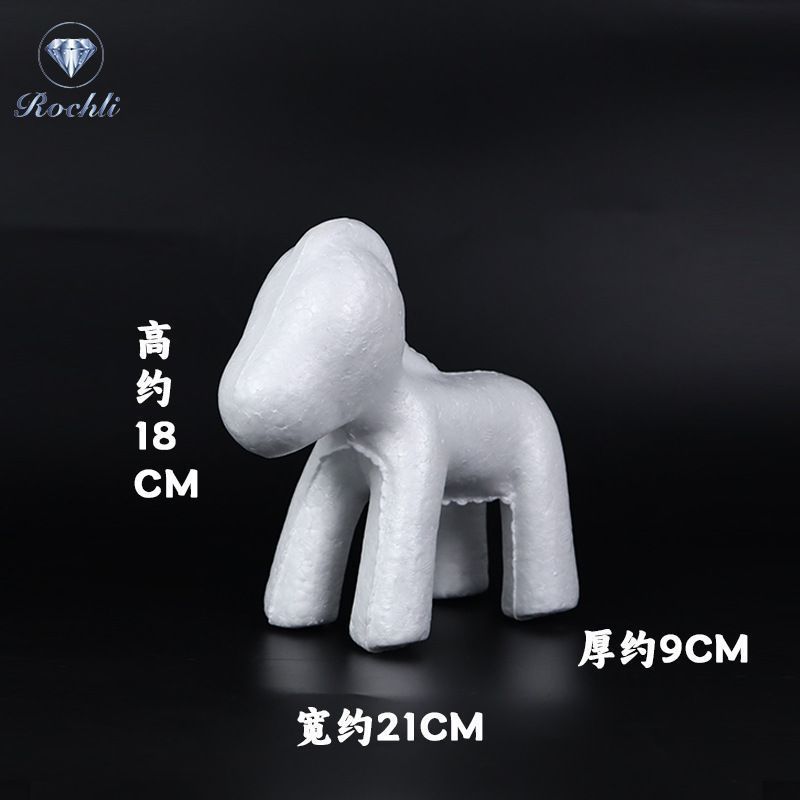 LUXG1-19 White Foam Unicorn Craft Base - Image 1