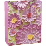 Purple Daisy Embossed Paper Gift Bag