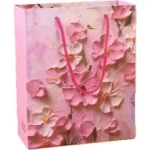 Pink Blossom Embossed Paper Gift Bag