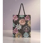 Black Pastel Daisy Paper Gift Bag
