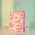 Pink Daisy Paper Gift Bag