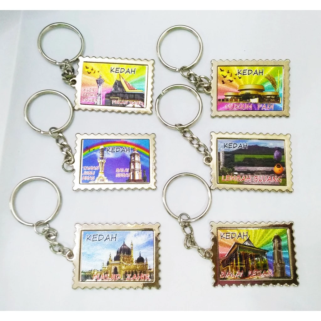 LUXG8-01 Kedah Stamp Landmark Souvenir Keychain - Image 1